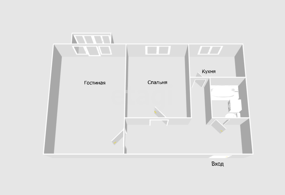 Продажа 2-комнатной квартиры, Южно-Сахалинск, Сахалинская область,  Южно-Сахалинск