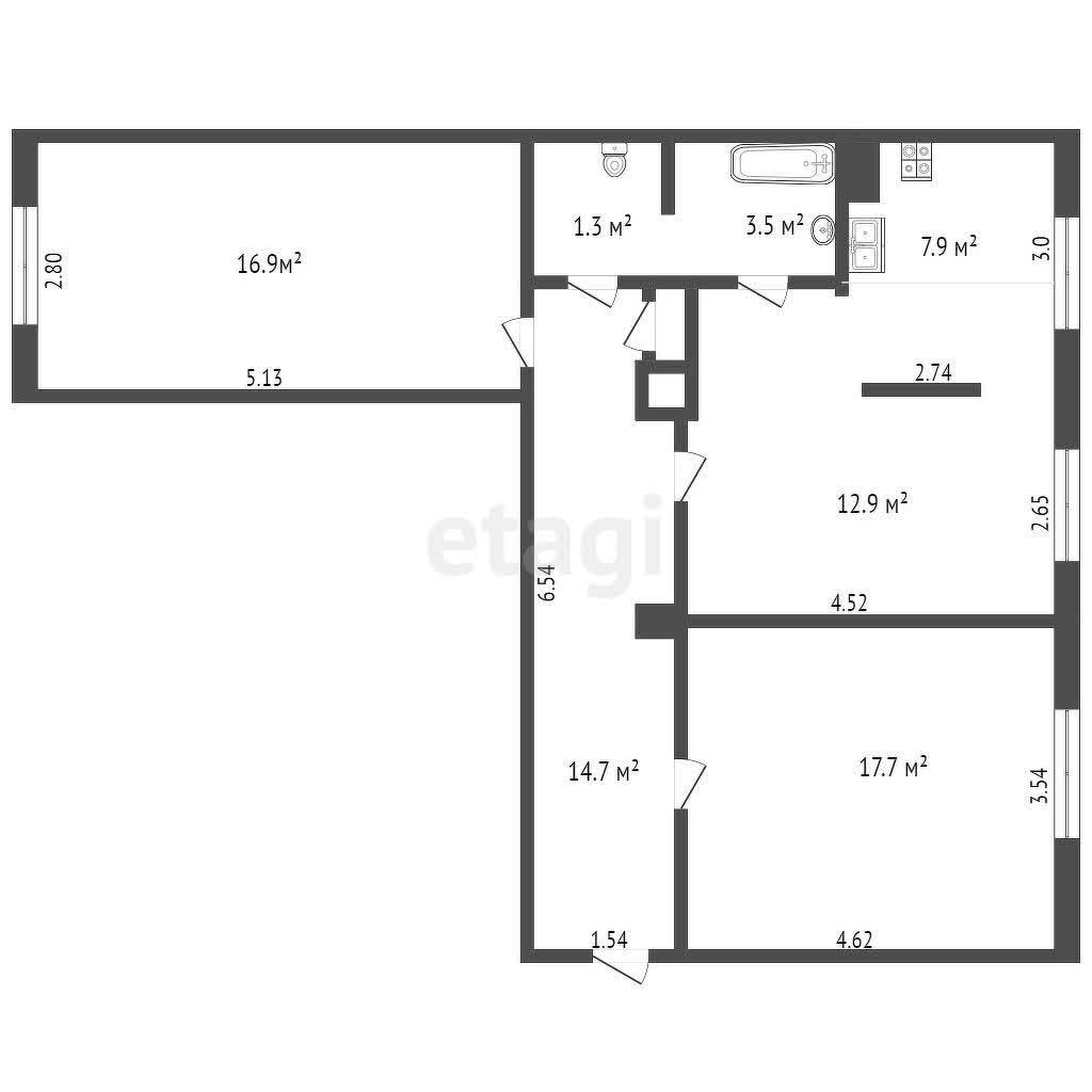 Продажа 3-комнатной квартиры, Комсомольск-на-Амуре, Аллея Труда,  38