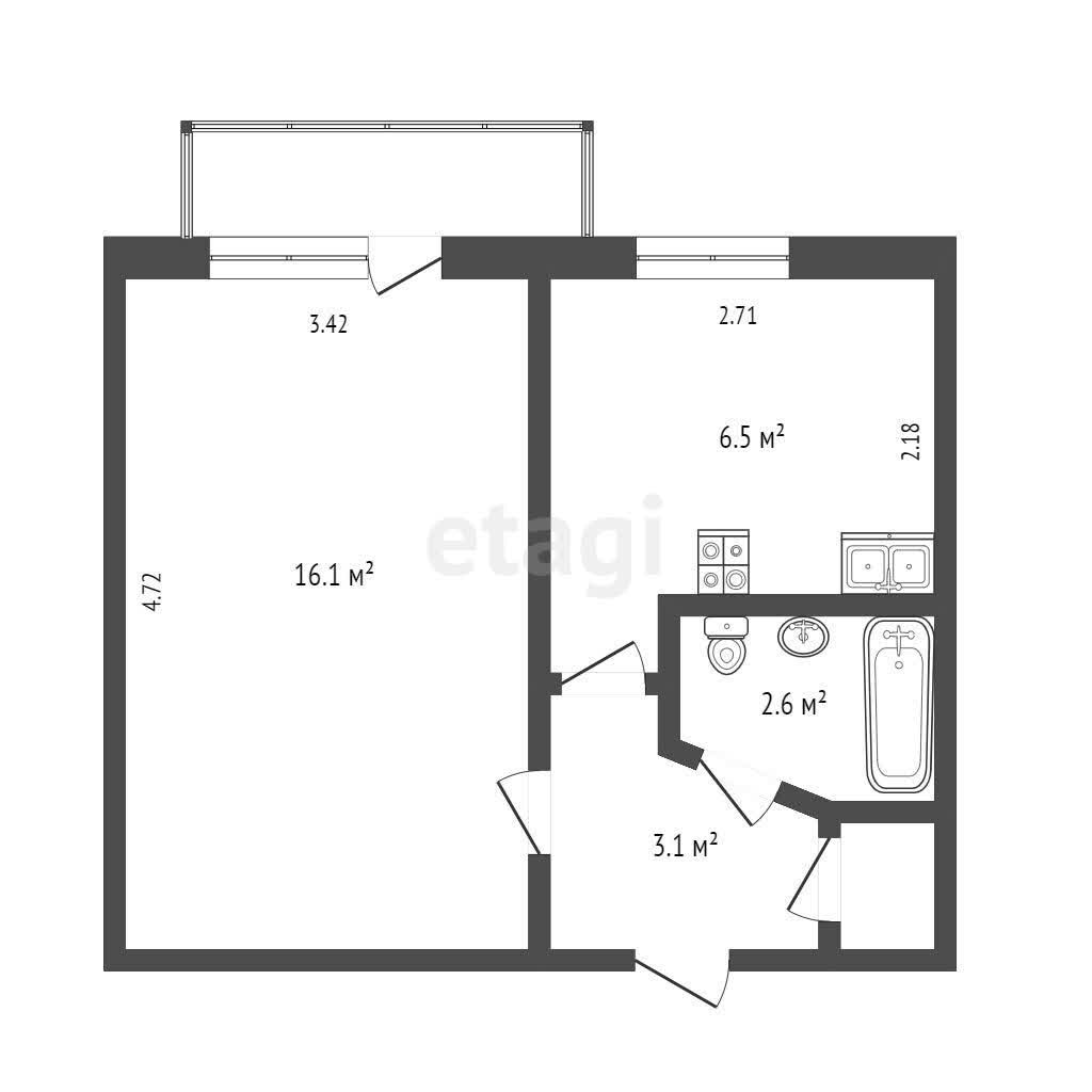 Продажа 1-комнатной квартиры, Амурск, Пионерская,  16