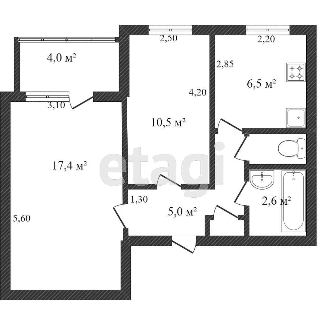 Продажа 2-комнатной квартиры, Хабаровский, Учебная,  1