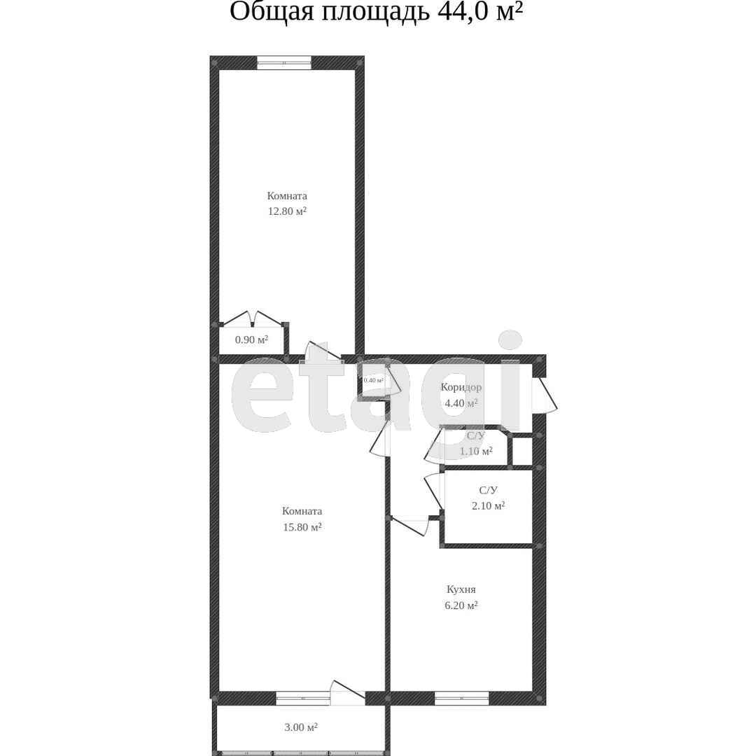 Продажа 2-комнатной квартиры, Комсомольск-на-Амуре, Розы Люксембург,  26