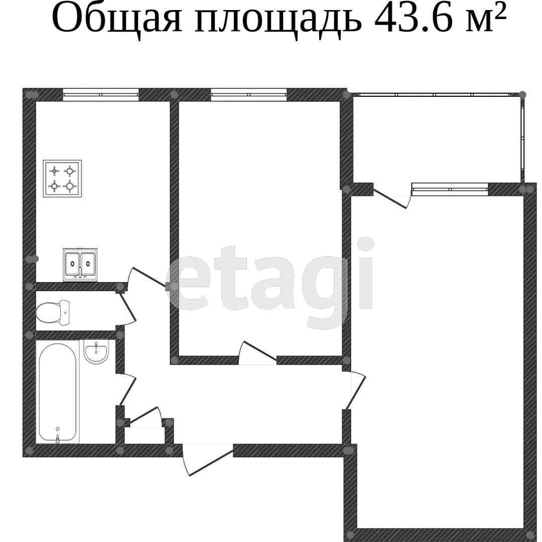 Продажа 2-комнатной квартиры, Комсомольск-на-Амуре, Пирогова,  23