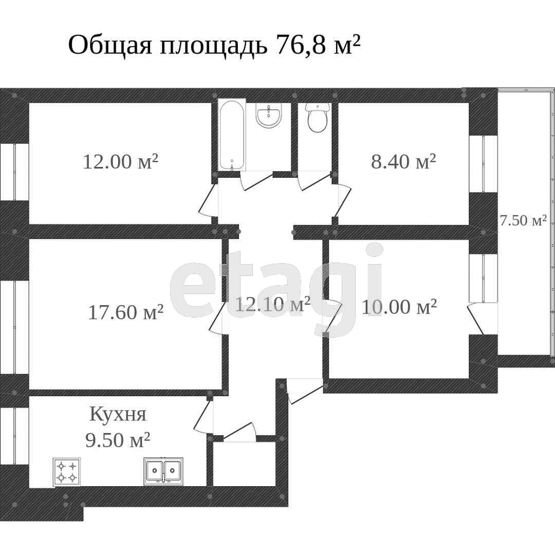 Продажа 4-комнатной квартиры, Комсомольск-на-Амуре, Копылова пр-т,  35