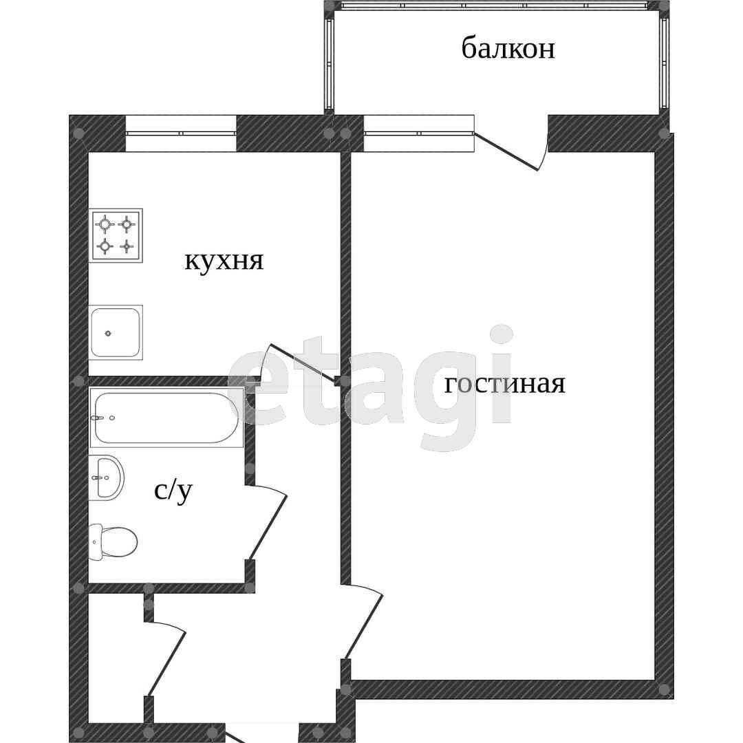 Продажа 1-комнатной квартиры, Комсомольск-на-Амуре, Парижской коммуны,  33 к 3