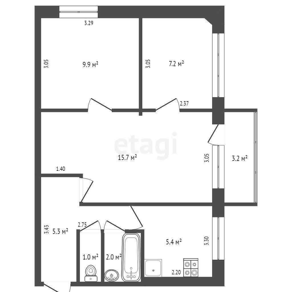 Продажа 3-комнатной квартиры, Комсомольск-на-Амуре, Магистральное шоссе,  13 к 2