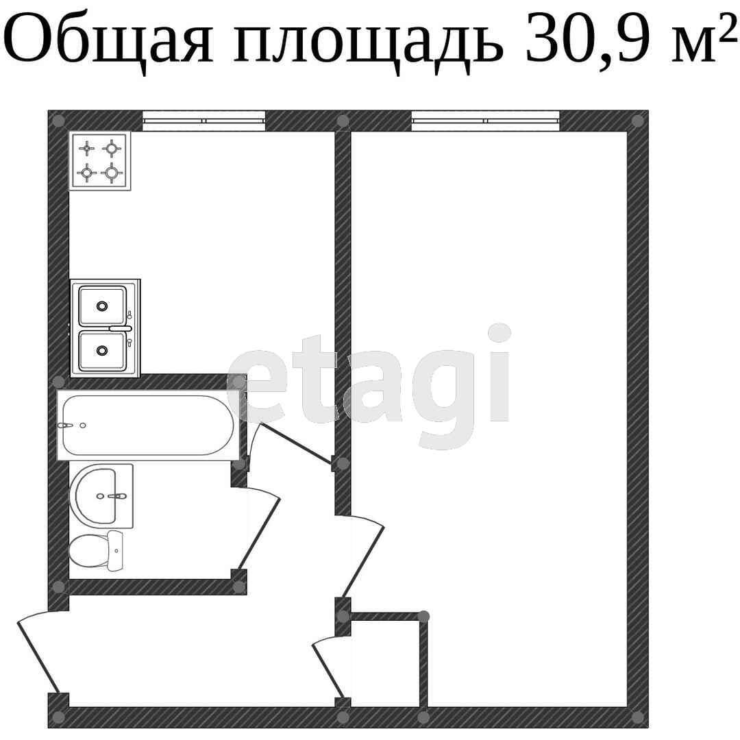 Продажа 1-комнатной квартиры, Комсомольск-на-Амуре, Ленинградская,  31 к 2