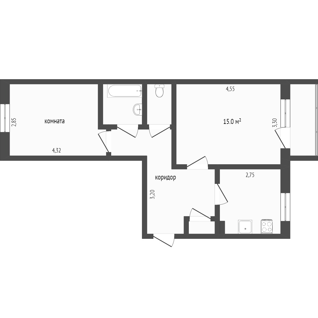 Продажа 2-комнатной квартиры, Улан-Удэ, Республика Бурятия,  Гусиноозёрск
