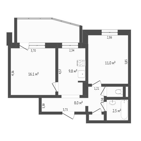 Продажа 2-комнатной квартиры, Улан-Удэ, Республика Бурятия,  Улан-Удэ