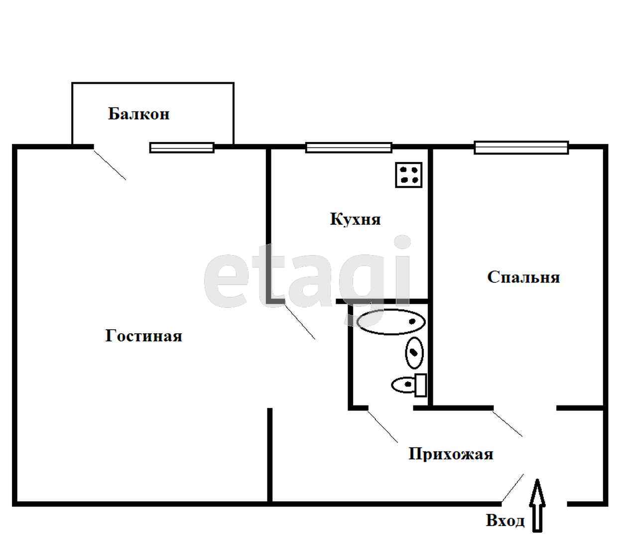 Хрущевка планировка планировка 2к