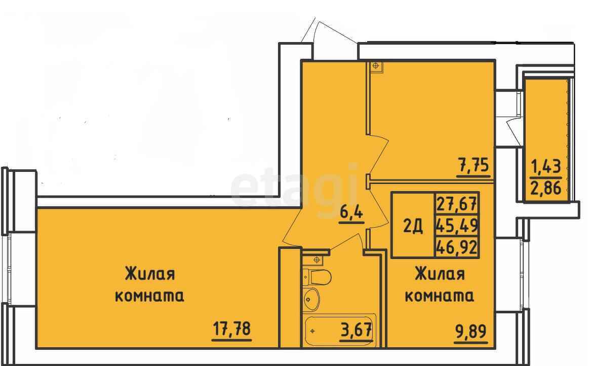 Купить двухкомнатную квартиру в жилой комплекс Радужный 2 в Казани: продажа  2 комнатных квартир, планировки и цены - жилом комплексе Радужный 2