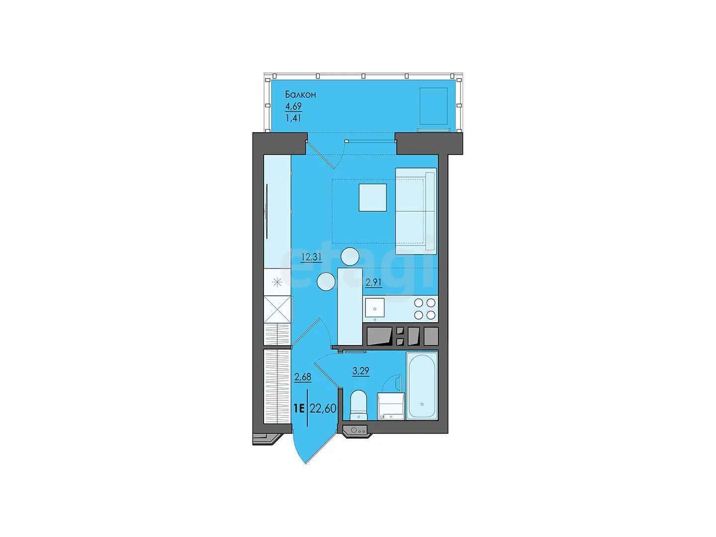 Купить квартиру-студию в жилом доме на Есенина 9а в Перми: продажа студий,  планировки и цены - ЖК на Есенина 9а