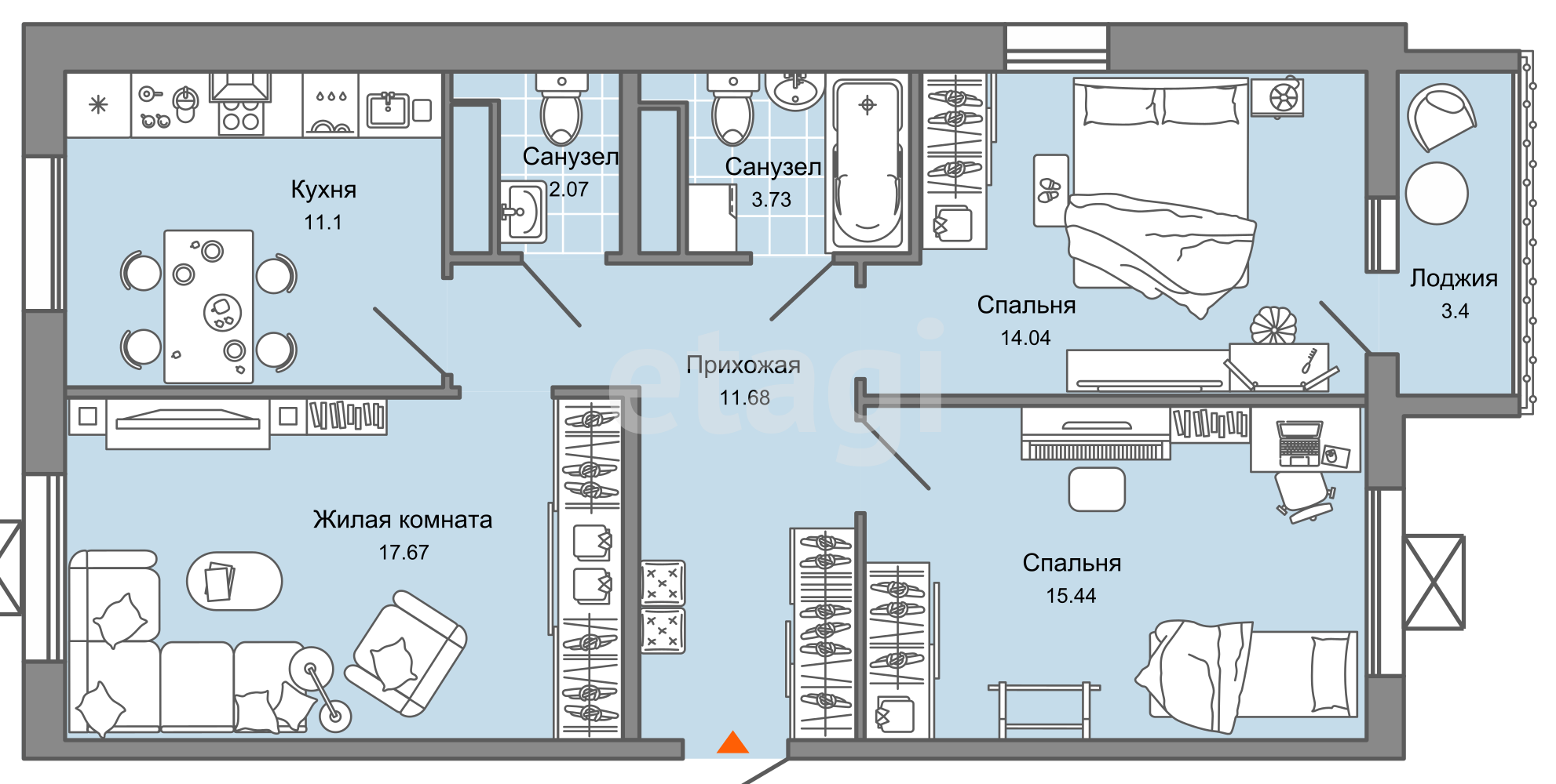 Купить трехкомнатную квартиру в жилой комплекс Юла в Ульяновске: продажа 3  комнатных квартир, планировки и цены - жилом комплексе Юла