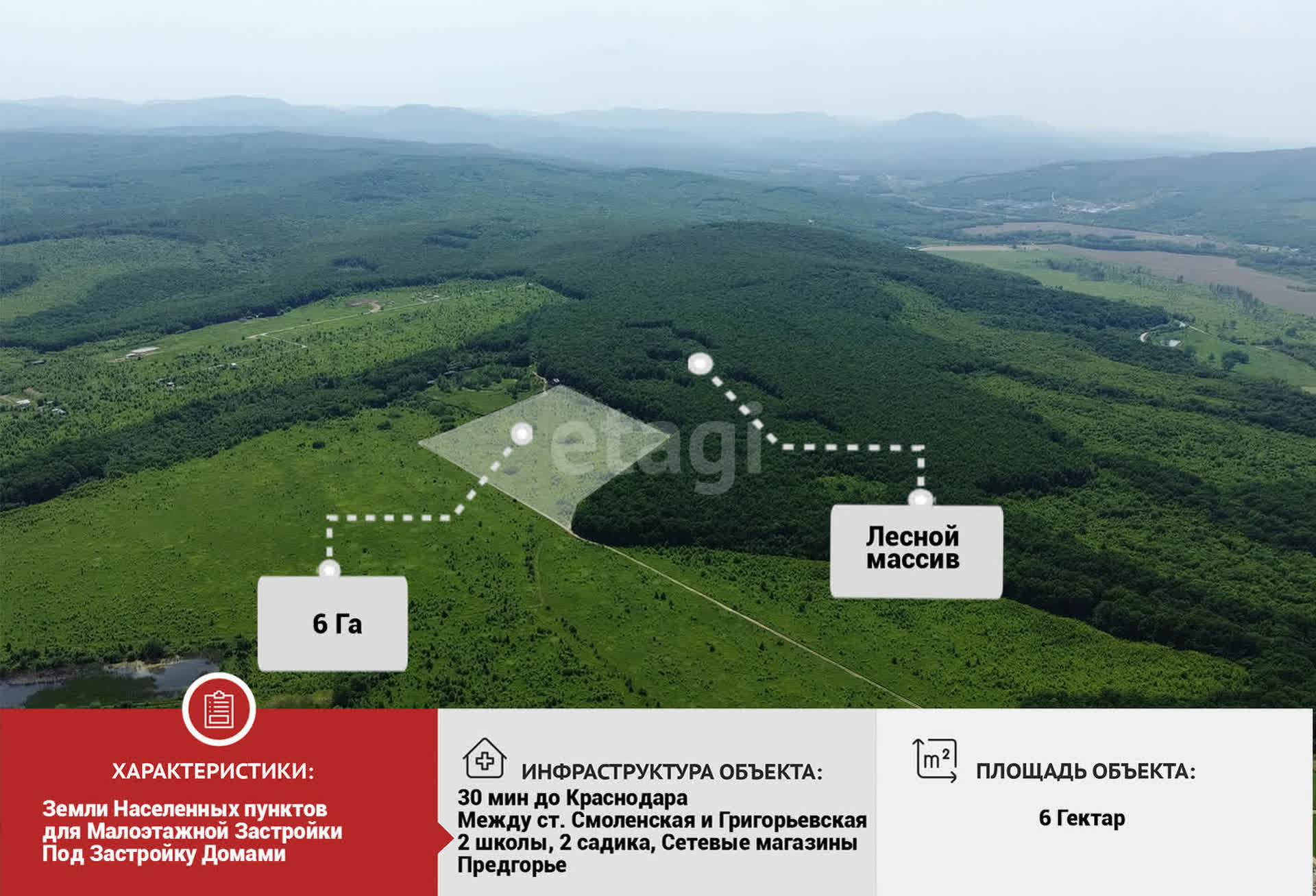 Покупка земельного участка, Григорьевская станица, 605.4 сот., 11024777,  Краснодар - покупка