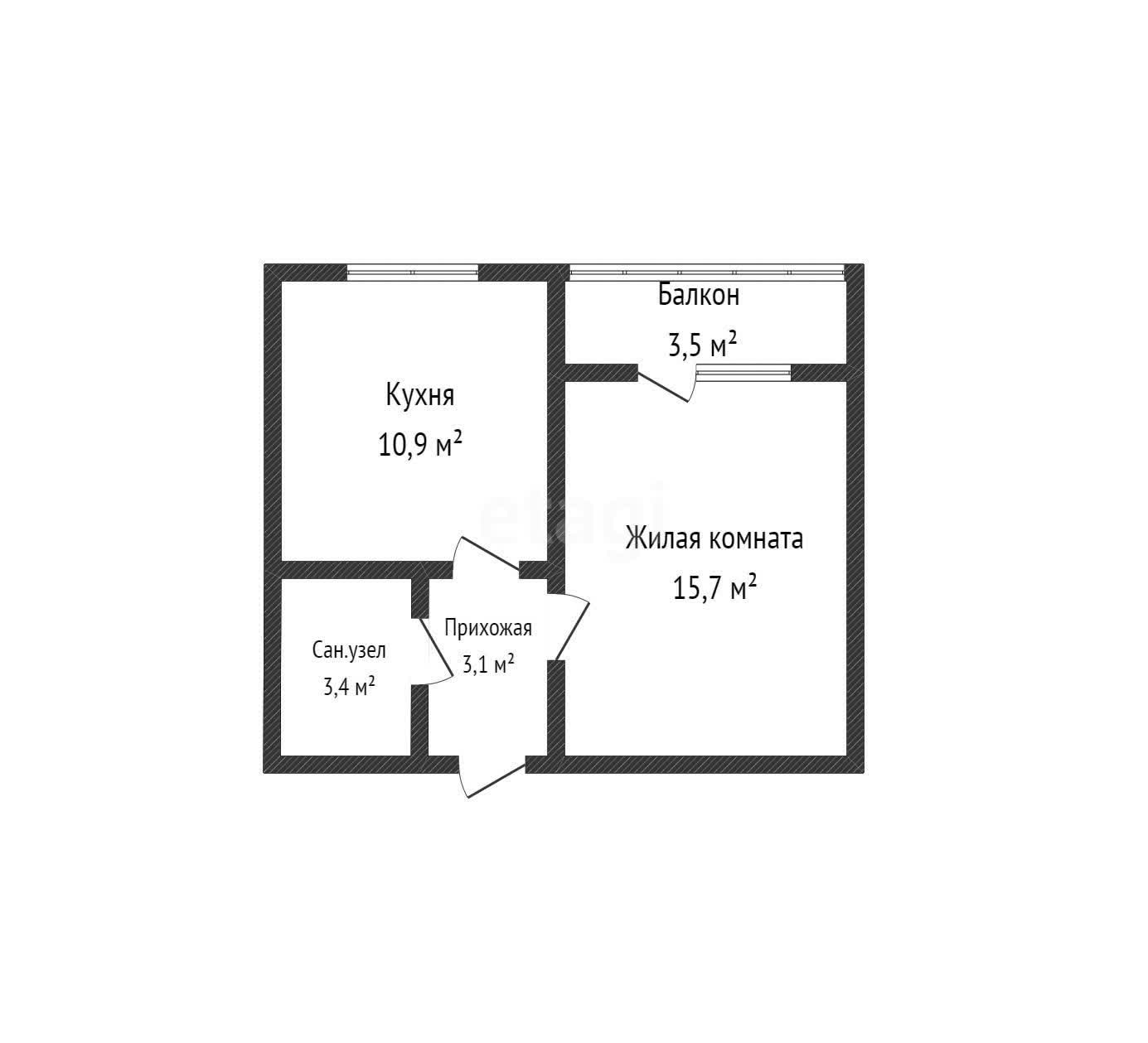 Покупка однокомнатной квартиры 🏢 улица Бжегокайская в Краснодаре, 9970133