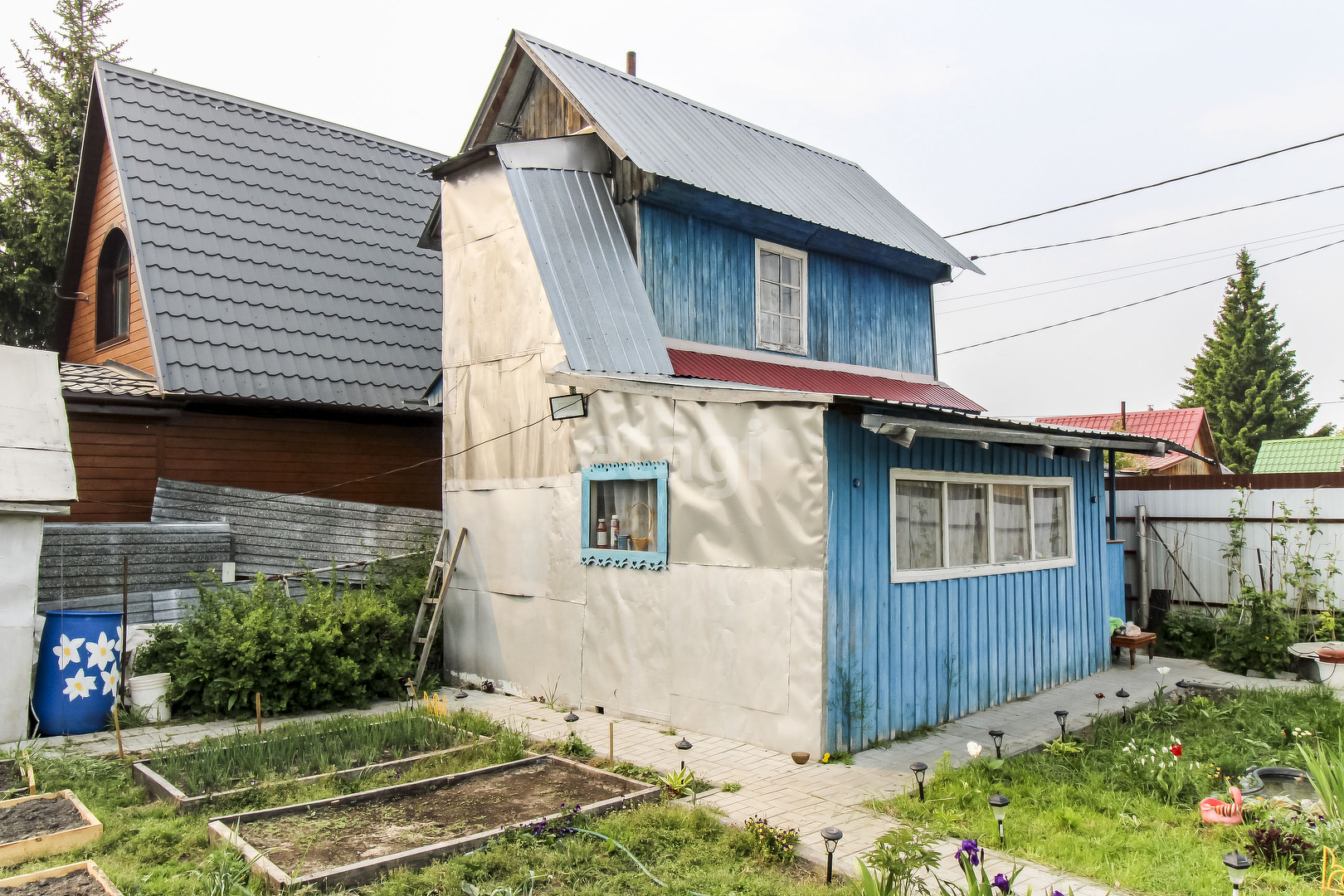 На плане изображен загородный дачный участок садоводческого товарищества подорожник ул верхняя 35