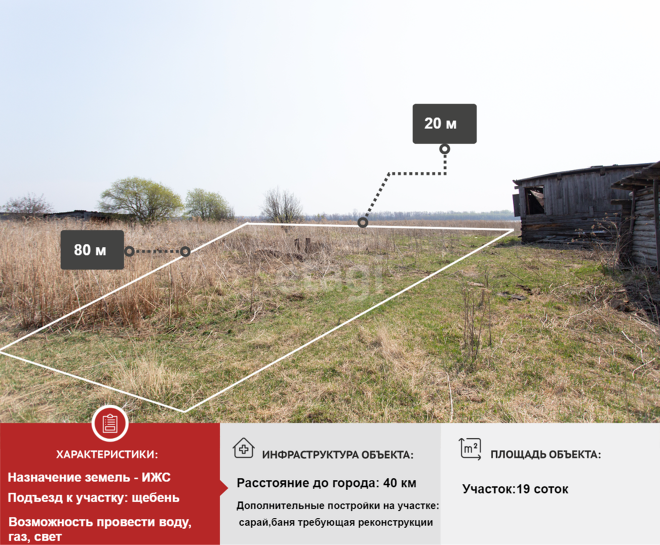 Покупка земельного участка, Байгара д, 19 сот., 7199581, Тобольск - покупка