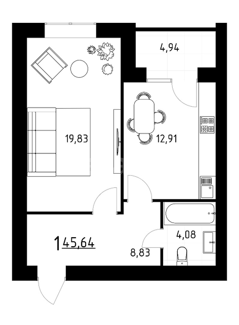 Продажа 1-комнатной квартиры, Саратов, Саратовская область,  Энгельс