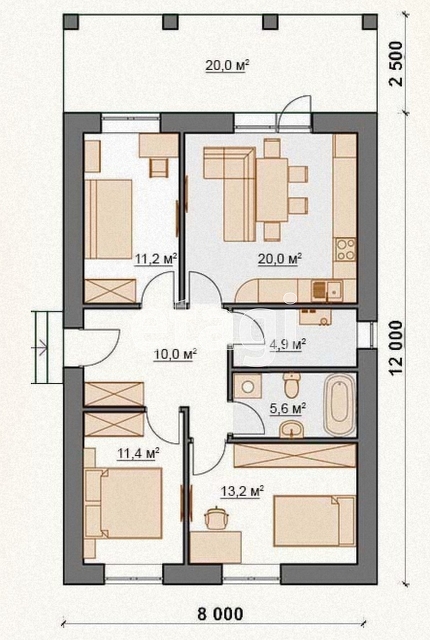Продажа дома, 95м <sup>2</sup>, 8 сот., Саратов, Саратовская область,  Энгельс