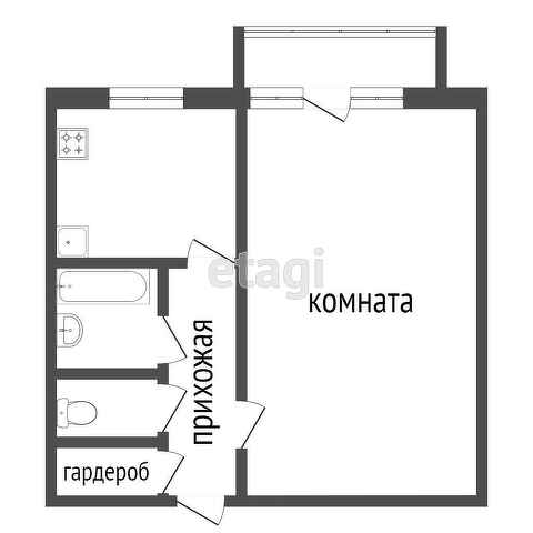 Продажа 1-комнатной квартиры, Красноярск, Кутузова,  62