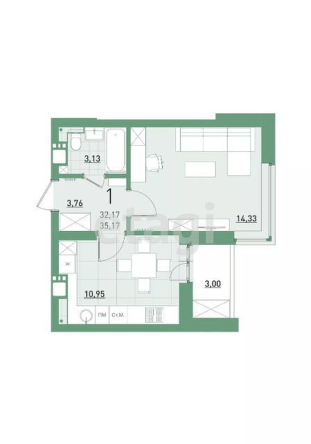 Продажа 1-комнатной квартиры, Саратов, Саратовская область,  Саратов