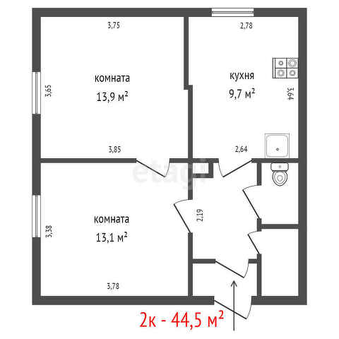 Продажа 2-комнатной квартиры, Екатеринбург, Ремесленный переулок,  4