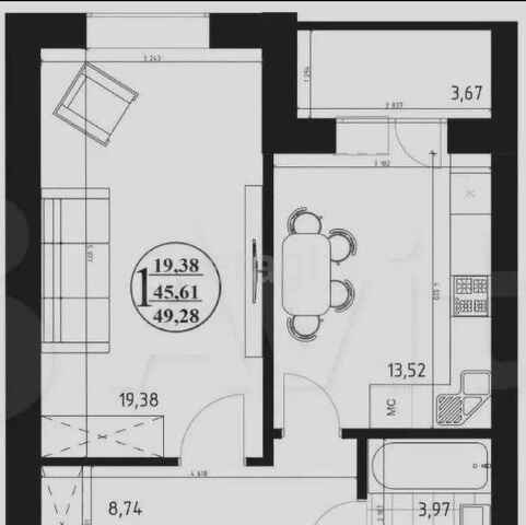 Продажа 1-комнатной квартиры, Саратов, Саратовская область,  Энгельс