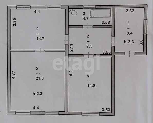 Продажа дома, 71м <sup>2</sup>, 6 сот., Саратов, Саратовская область,  