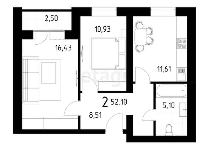 Продажа 2-комнатной квартиры, Саратов, Саратовская область,  Энгельс