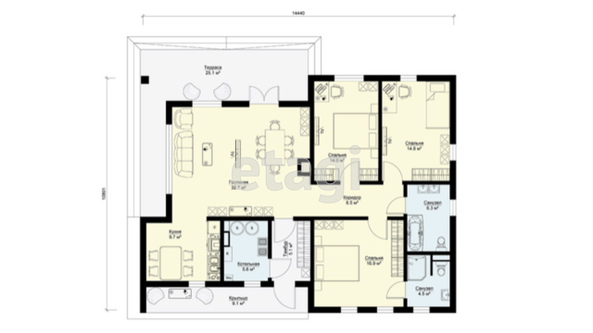 Продажа дома, 120м <sup>2</sup>, 6 сот., Саратов, Саратовская область,  