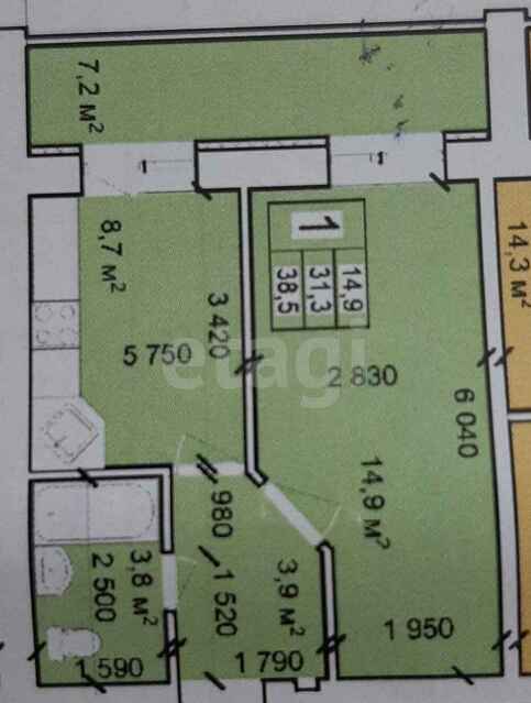 Продажа 1-комнатной квартиры, Саратов, Саратовская область,  Энгельс