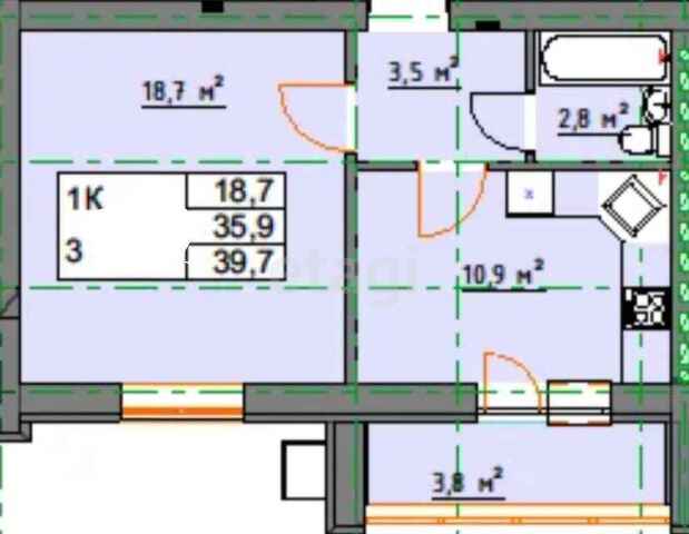 Продажа 1-комнатной квартиры, Саратов, Саратовская область,  Энгельс