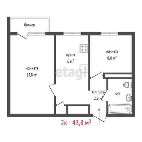 Продажа 2-комнатной квартиры, Верхняя Пышма, Калинина,  64а