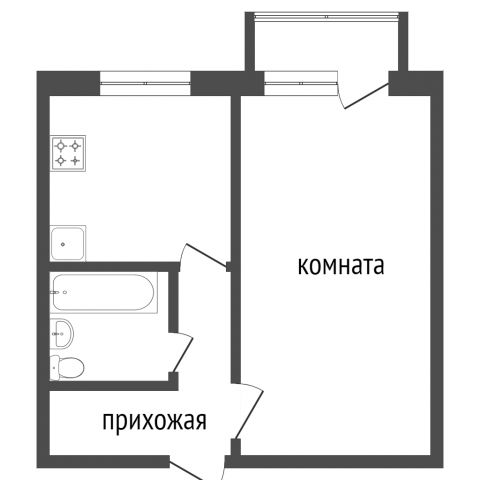 Продажа 1-комнатной квартиры, Красноярск, Профсоюзов,  56