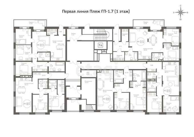  ГП-1.7 (Deluxe) Первая линия. Пляж, ул. Героев Сталинградской битвы, д. 5, корпус 1 -