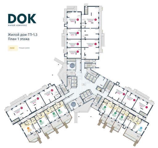  ГП-1.3, ЖК DOK (ДОК), ул Краснооктябрьская, д. 12 -