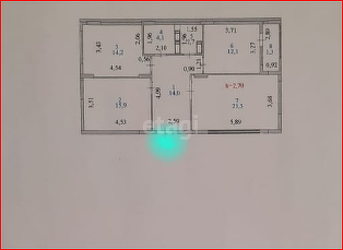 3-комн. квартира , 85.8м² , 4/17 этаж