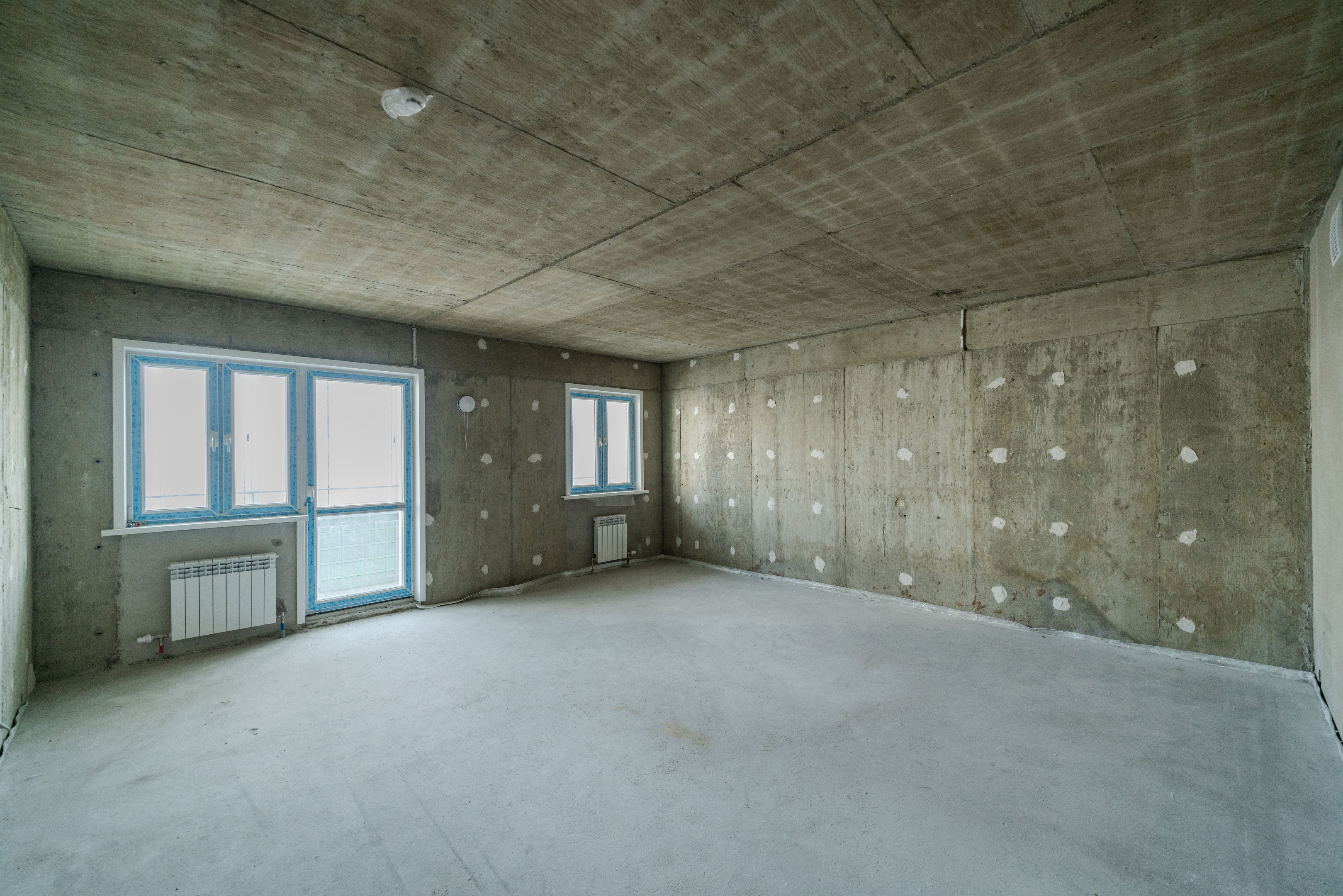 Unfinished home interior before design work