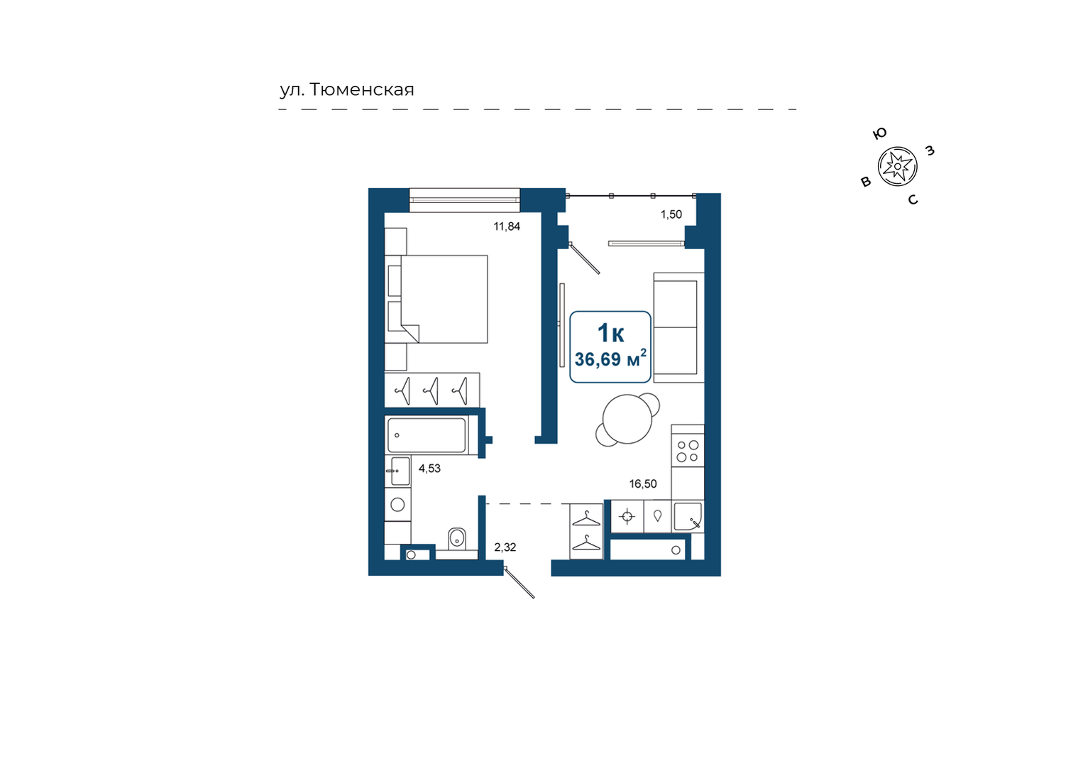 Планировка: Формат уточняется 36.6 м² в ЖК Хито, От Слободы до Комарово парк