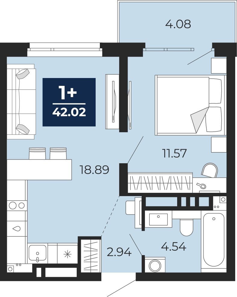 Планировка: Формат уточняется 37.9 м² в ЖК Прео, Тюменская слобода