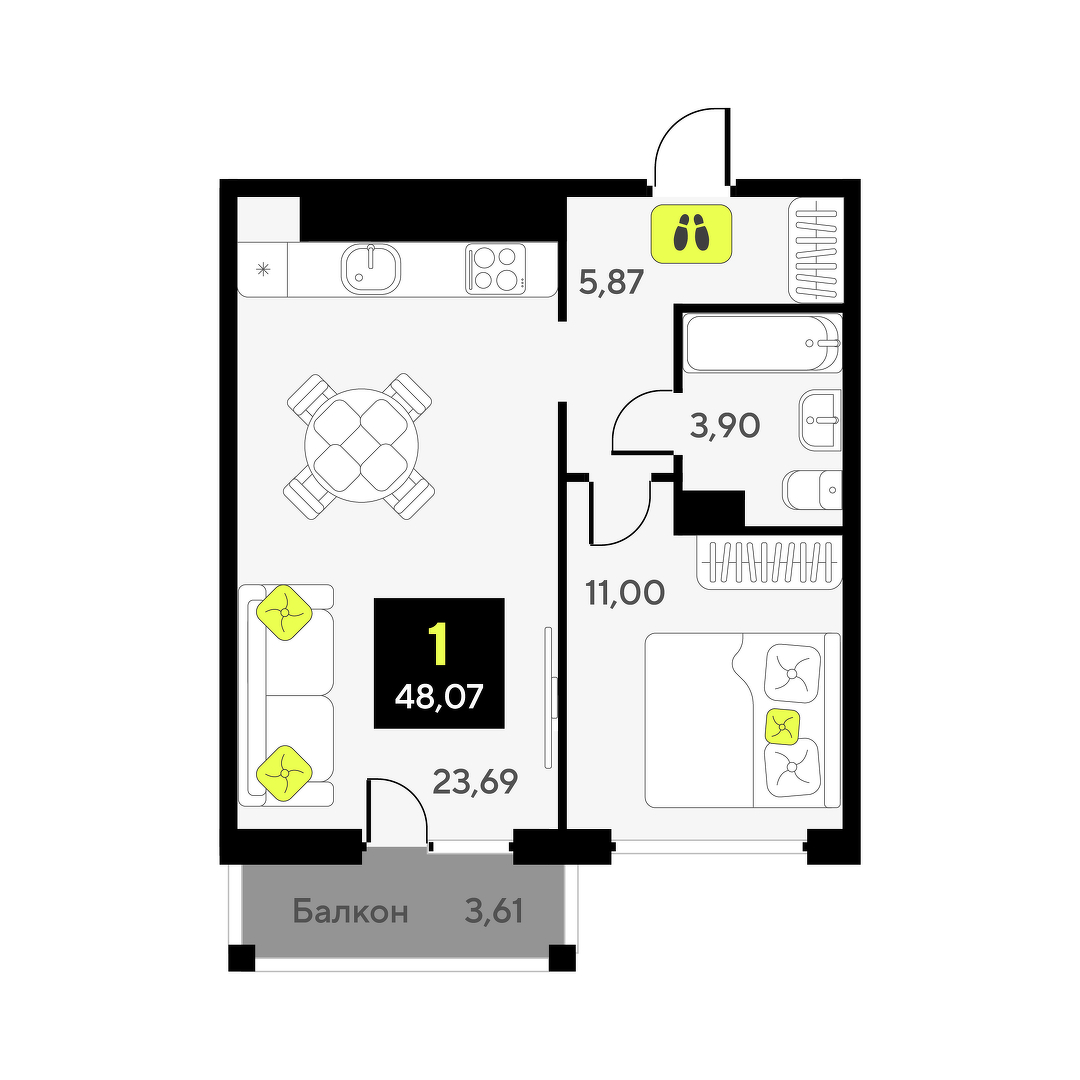 Дивный квартал у озера