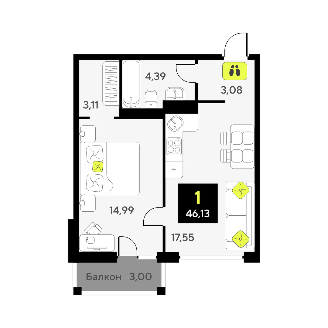 Дивный квартал у озера