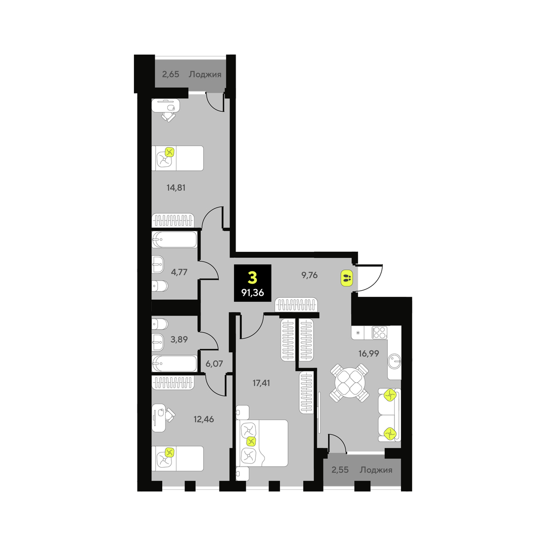 Дивный квартал у озера