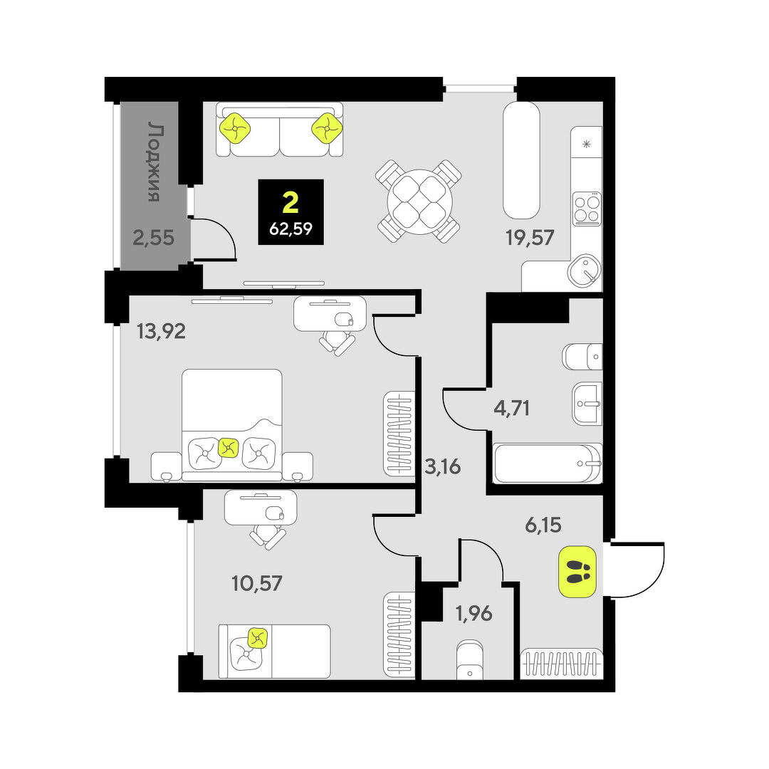 Дивный квартал у озера