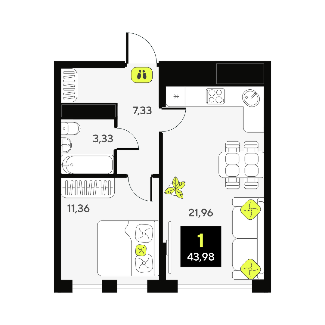 Дивный квартал у озера