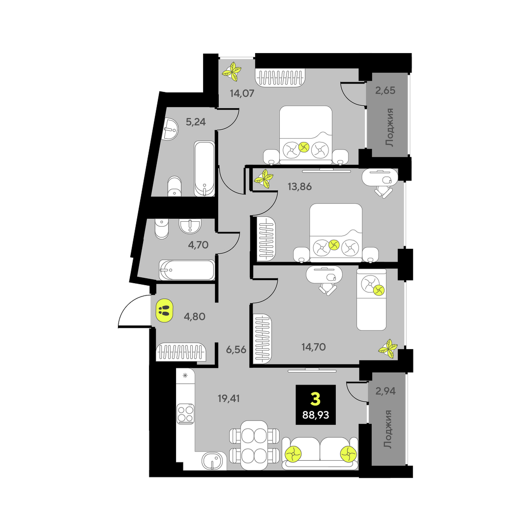 Дивный квартал у озера