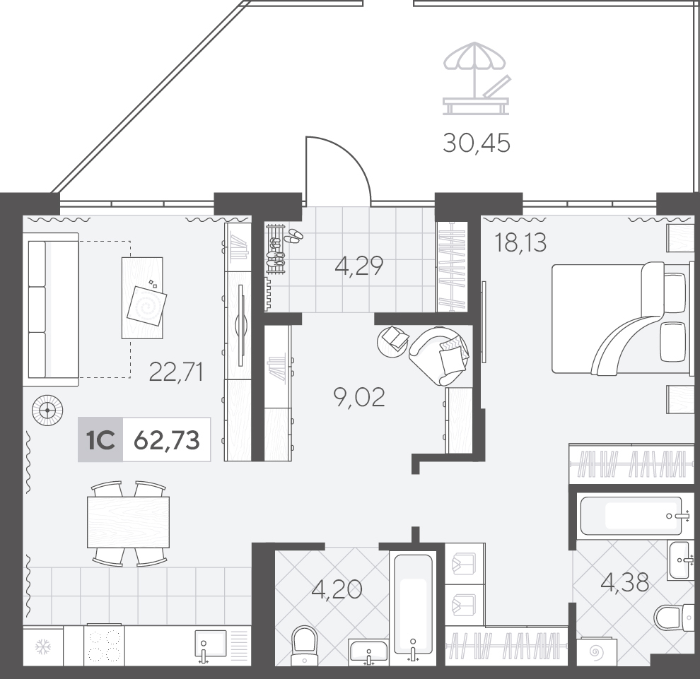 Скандиа. Квартал у озера