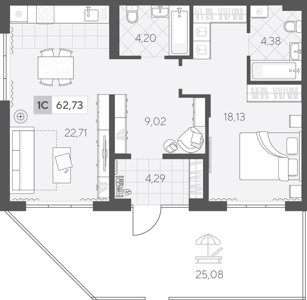 Скандиа. Квартал у озера