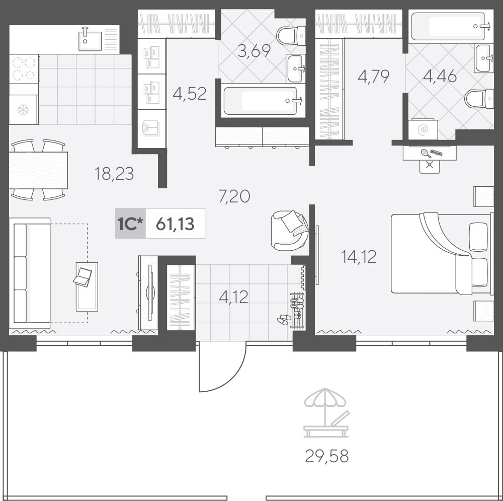 Скандиа. Квартал у озера