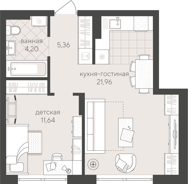 Скандиа. Квартал у озера