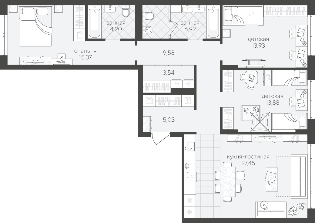 Скандиа. Квартал у озера